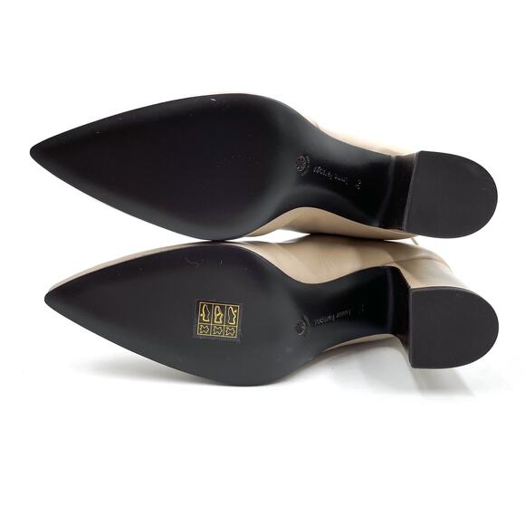 Emme‎ Parsons Majic Boot Orzo Calf Cream Leather Pointed Toe lock Heel Sz 36 / 6 - Picture 8 of 10